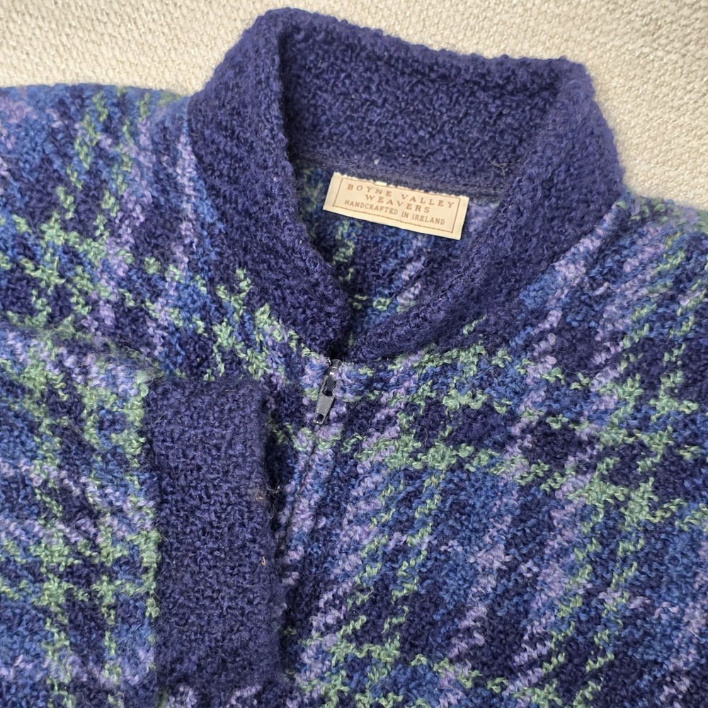 Vintage Boyne Valley Weavers‎ Jacket Womens Size 2X Irish Wool Removable Sleeves